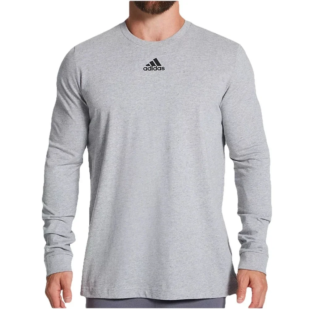 Adidas Men's Creator Long Sleeve Sports Training Shirt Gray Size L New